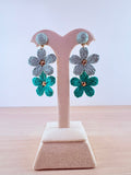 Aqua Bloom Earrings