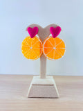 Citrus Heart Earrings