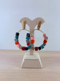 Color Cube Hoop Earrings
