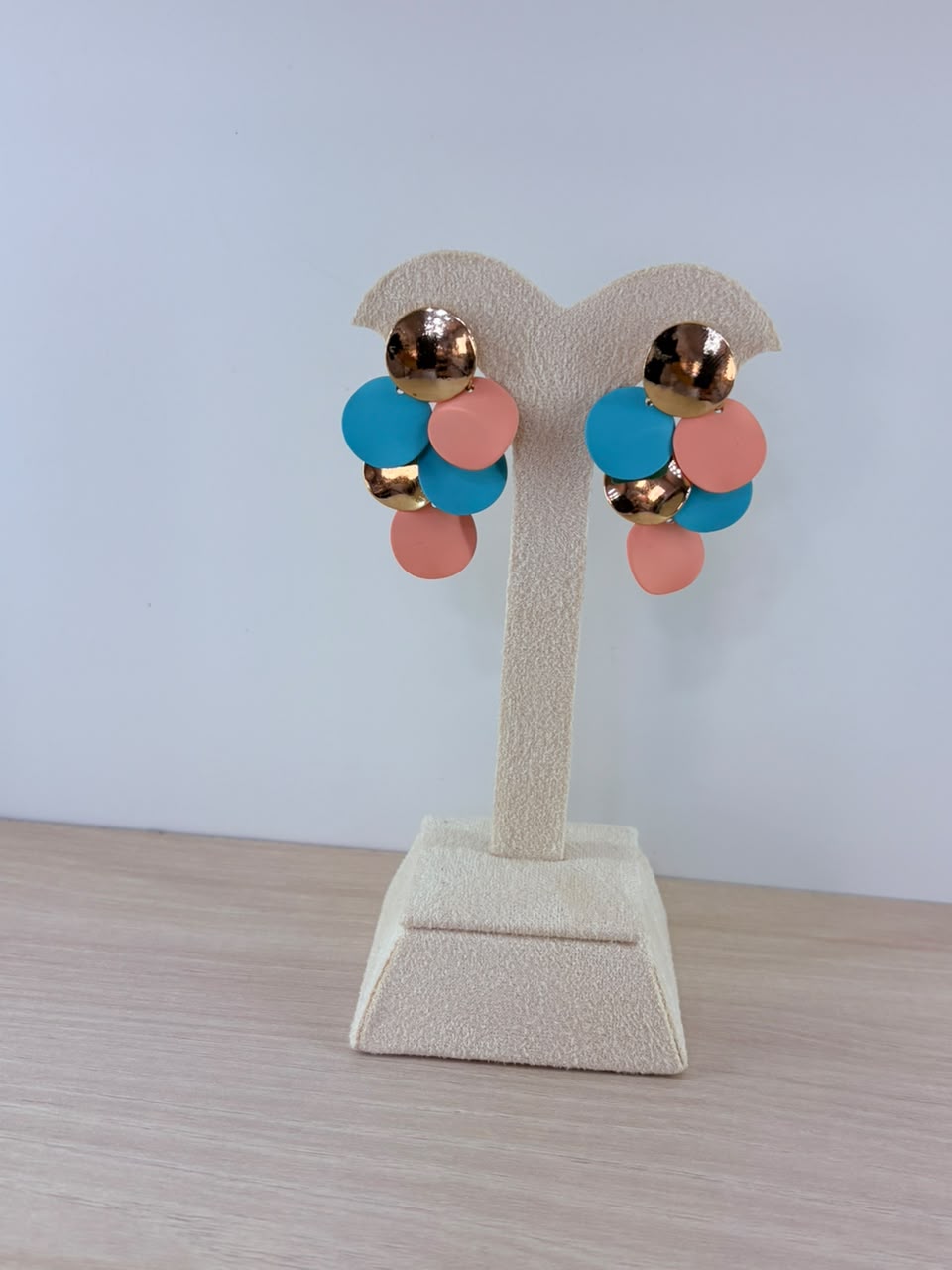 Aqua Coral Petal Earrings