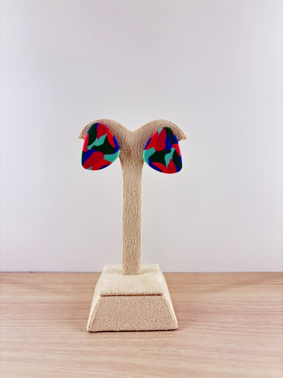 Abstract Color Pop Stud Earrings