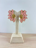Pink Daisy Earrings
