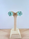 Aqua Blossom Stud Earrings