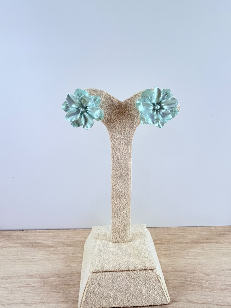Aqua Blossom Stud Earrings