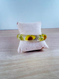 Sunflower Resin Bangle Bracelet