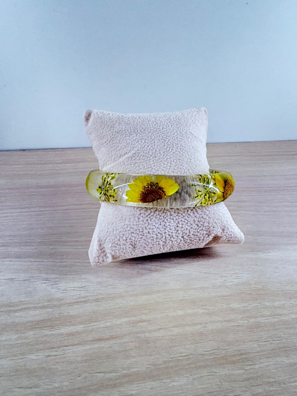 Sunflower Resin Bangle Bracelet