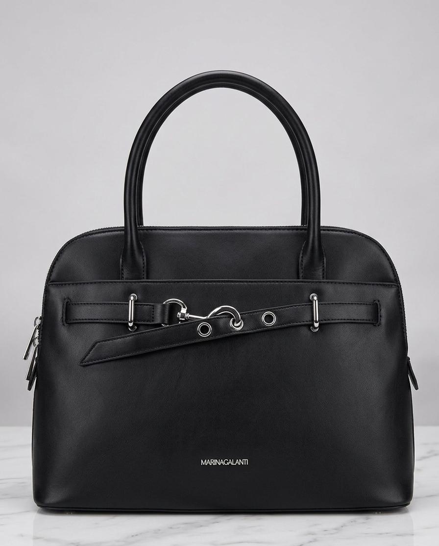 Black Structured Handbag