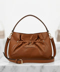 Tan Ruched Handbag
