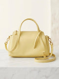 Butter Yellow Structured Handbag
