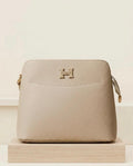 Beige Dome Crossbody Bag