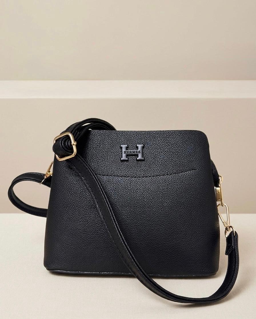 Black Dome Crossbody Bag