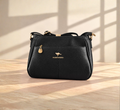 Black Pebbled Crossbody Bag