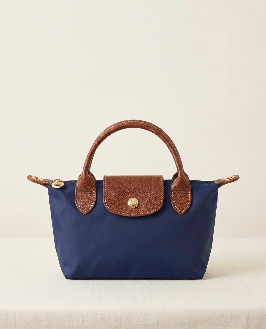Navy Blue Mini Tote Bag